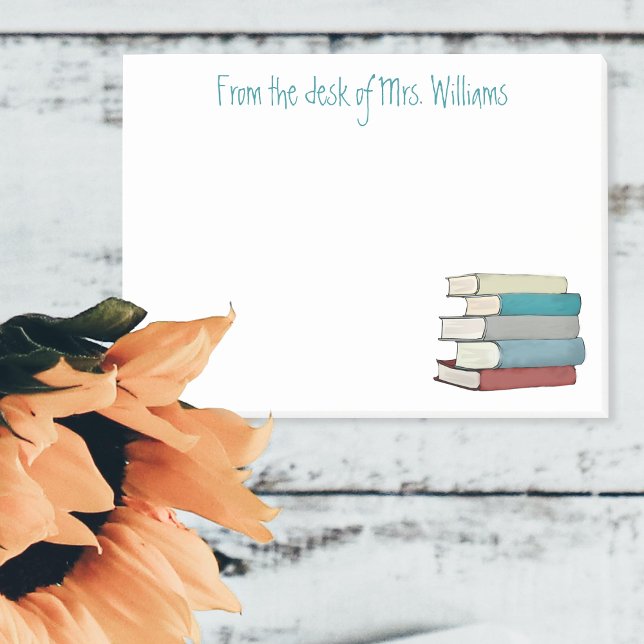 Personalized Literature Teacher & Librarian Post-it Notes (Inspiring Bookish Notes 📚🖊️)