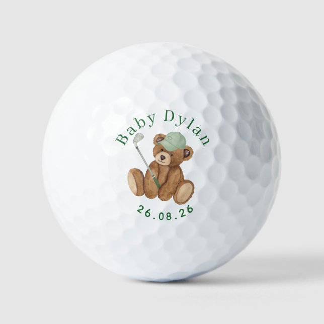 Personalized Litte Putter Baby Shower  Golf Balls (Front)