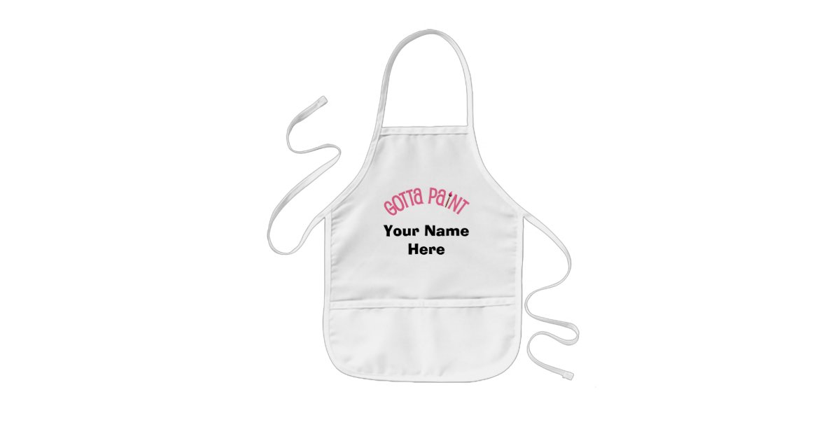 Personalized Little Artist Apron Or Smock Zazzle Com