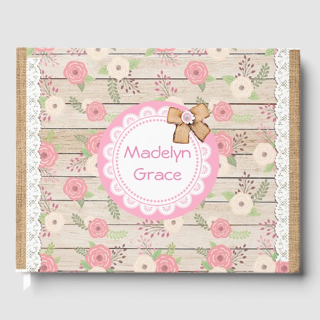 Personalized Little Baby Girl Baby Shower Book (Front)