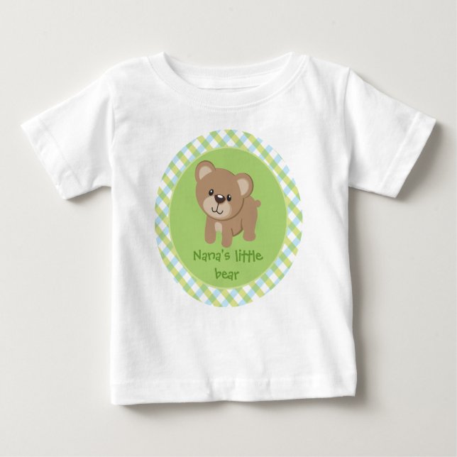 Personalized Little Bear - Nana's Little Bear Baby T-Shirt (Front)