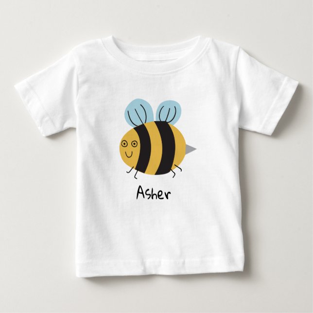 Personalized Little Bee Baby T-Shirt (Front)