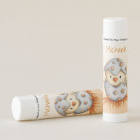 Personalized little bird hatching from egg lip balm