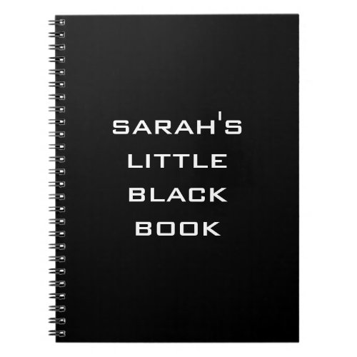 Personalized Little Black Book Notebook