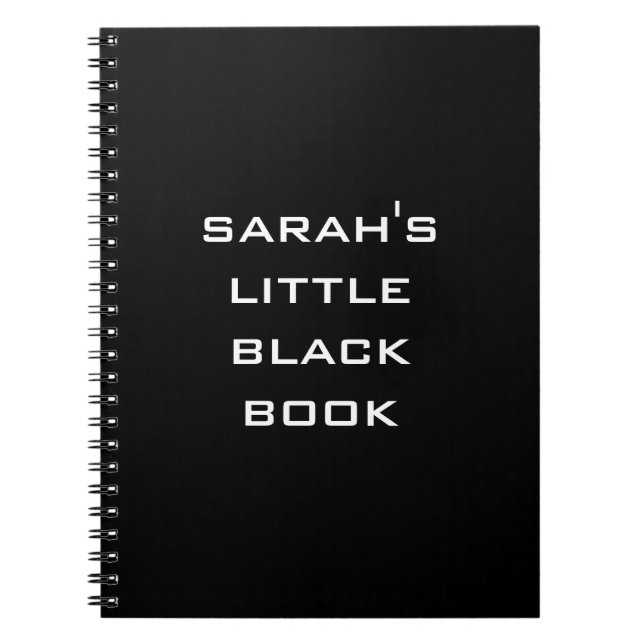 Personalized Little Black Book Notebook (Front)