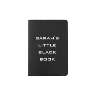 Personalized Little Black Book Passport Holder