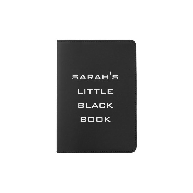 Personalized Little Black Book Passport Holder (Front)