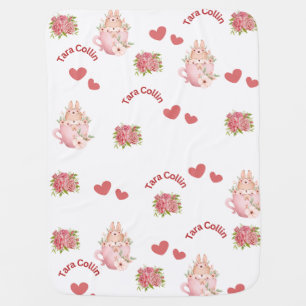 Personalized Little Bunny Baby Blanket: Soft & Cut Blanket
