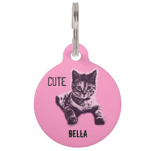 Personalized Little Cat Kitten Kitty Pet ID Tag