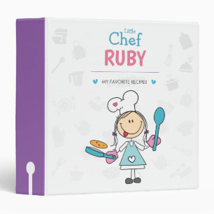 Personalized Little Chef Recipe Binder for Kids