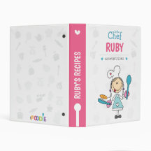 Personalized Little Chef Recipe Binder for Kids