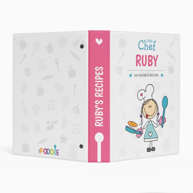 Personalized Little Chef Recipe Binder for Kids (Background)