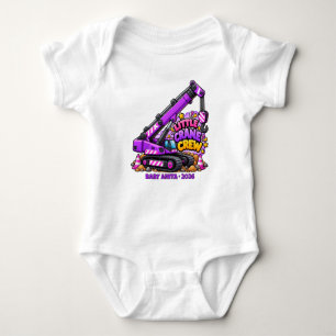 Personalized Little Crane Crew Baby Bodysuit