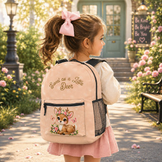Personalized Little Deer Backpack for Girls, Cute
