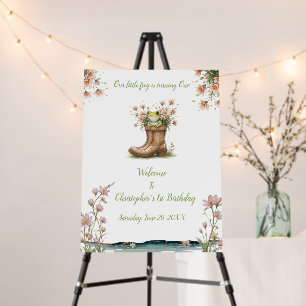 Personalized little frog Froggie 1st birthday Foam Board