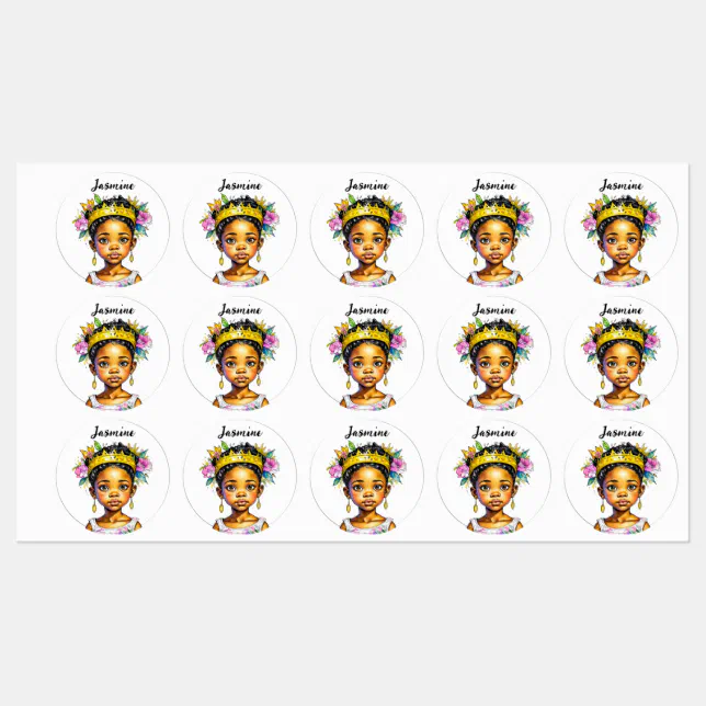 Personalized Little Girl Princess of Color Labels | Zazzle