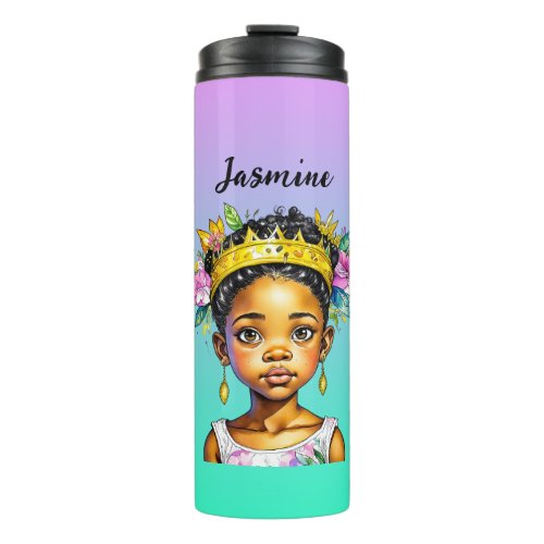 Personalized Little Girl Princess of Color Thermal Tumbler