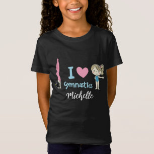 Personalized Little Gymnast Girl,I Love Gymnastics T-Shirt