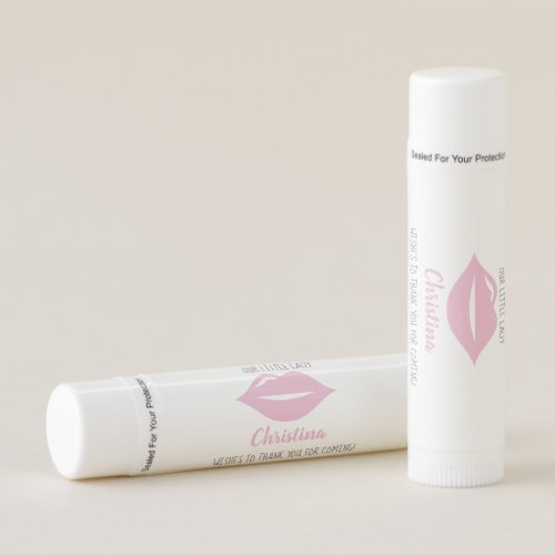 Personalized Little lady giveaway thank you Lip Balm