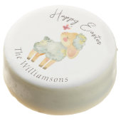 Personalized Little Lamb Easter Egg Hunt Chocolate Covered Oreo (Angled)