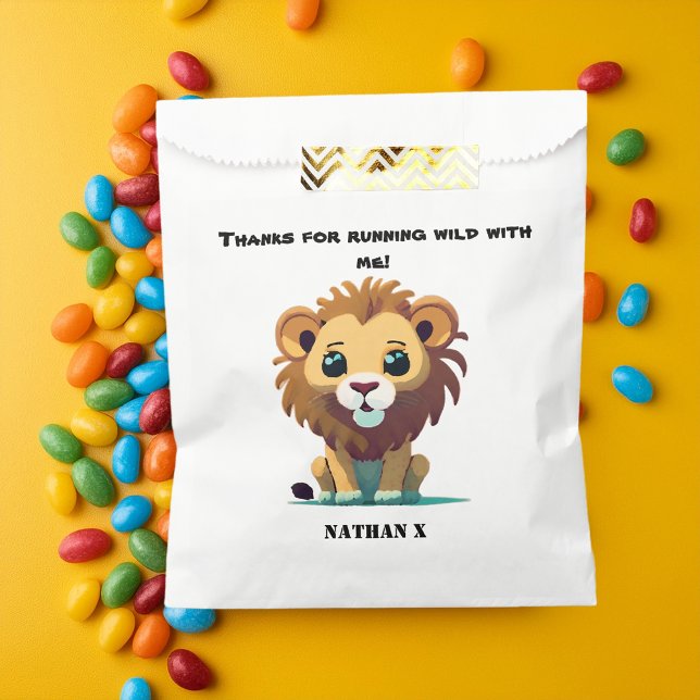 Personalized Little Lion Birthday Favor Bag (Creator Uploaded)