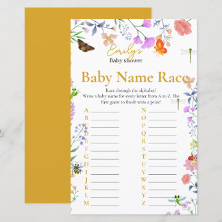 Personalized Little Love Bug Baby Name Race Game