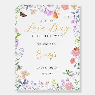 Personalized Little Love Bug Baby Shower Foam Board