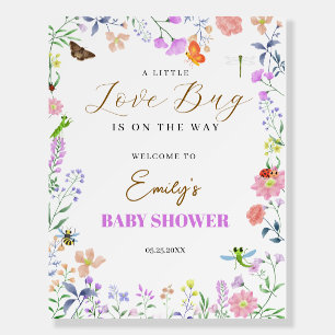 Personalized Little Love Bug Baby Shower Foam Board