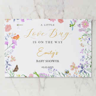 Personalized Little Love Bug Baby Shower Paper Pad