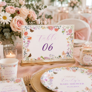 Personalized Little Love Bug Baby Shower Table Number