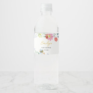 Personalized Little Love Bug Baby Shower Water Bottle Label