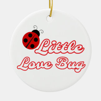 Personalized Little Love Bug Ladybug Tree Ceramic Ornament