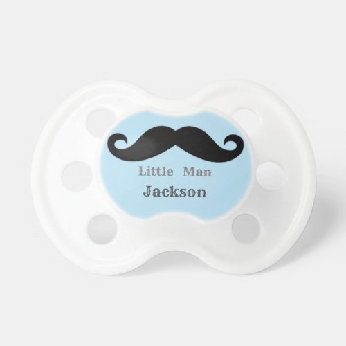 Personalized Little Man Baby Blue Baby Pacifier