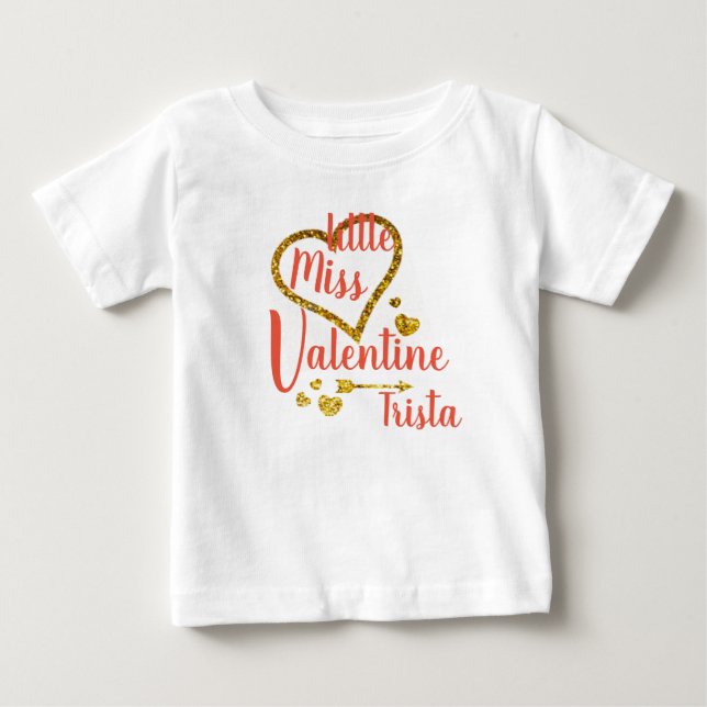 Personalized Little Miss Valentine Shirt (Front)