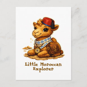 Personalized Little Moroccan Explorer Camel – Cute Postcard