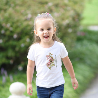Personalized Little Pollinators | Small Bee Floral Toddler T-shirt