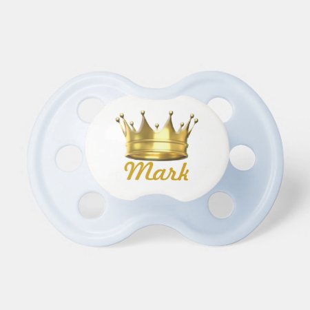 Personalized Little Prince Crown Pacifier
