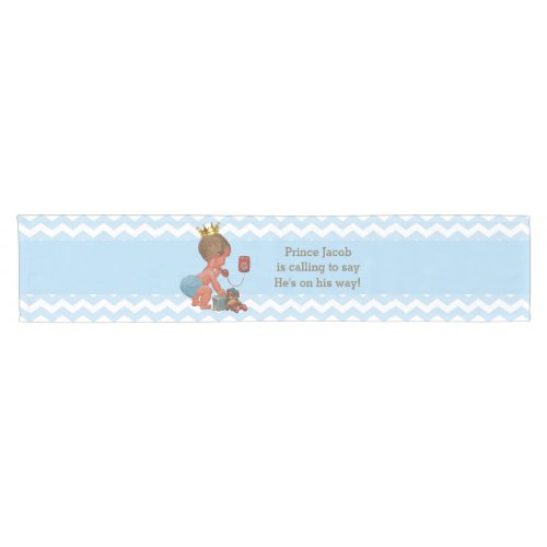 Personalized Little Prince on Phone Baby Shower Short Table Runner