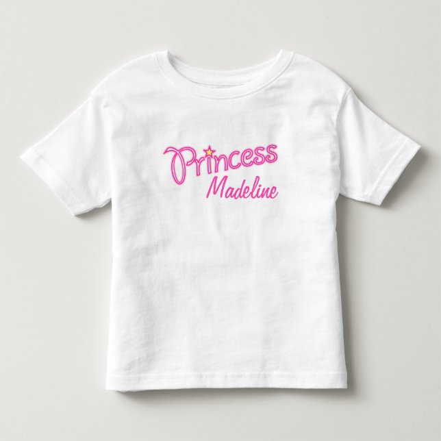 Personalized Little Princess graphic text girls Toddler T-shirt (Front)