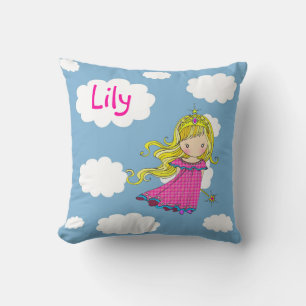 Personalized Little Princess Throw Pillow