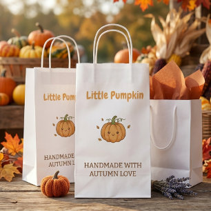 Personalized Little Pumpkin Baby Blanket Small Gift Bag