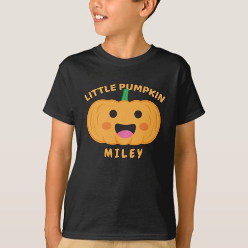 Personalized Little Pumpkin Halloween Thanksgiving T_Shirt