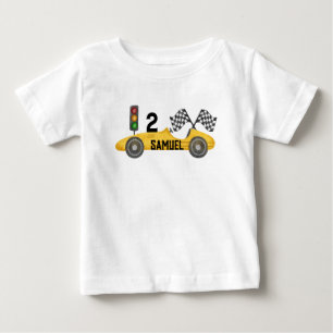 Personalized Little Racer Birthday Baby T-Shirt