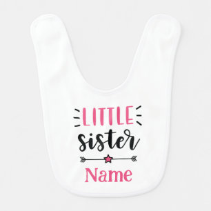 Personalized Little Sister Baby Bib
