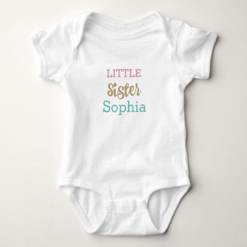 PERSONALIZED LITTLE SISTER one_piece  Baby Bodysuit