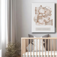 Personalized Little Sleeping Wolf Nursery