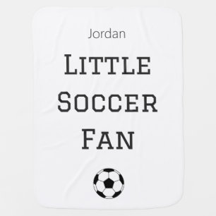 Personalized Little Soccer Fan Baby Blanket