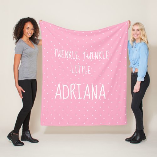 Personalized Little Star Fleece Blanket