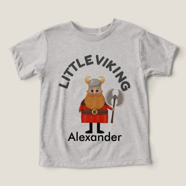 Personalized Little Viking Toddler T-Shirt (Design Front)