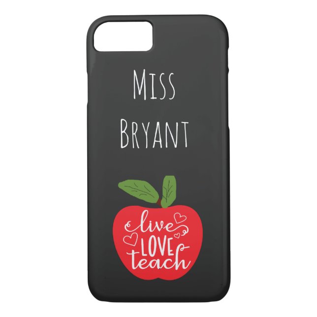 Personalized Live Love Teach Case-Mate iPhone Case (Back)
